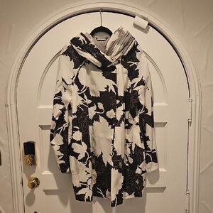 Modern Black and White Trench Coat